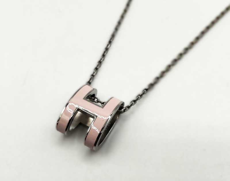 エルメス買取 ポップアッシュ ネックレス ピンク